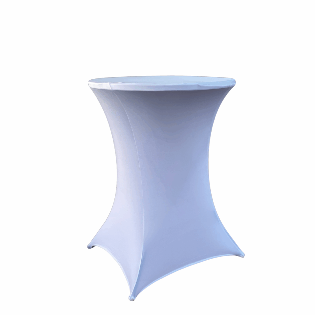 Table mange-debout + housse blanche