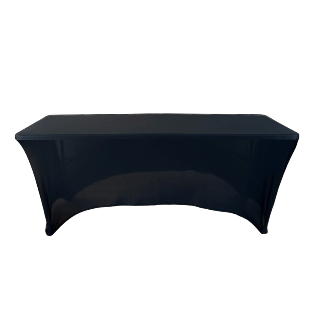 Table résine et acier 180x74 cm + housse noire