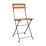Location chaise pliante garden bois métal - Agence LDMN - Caen