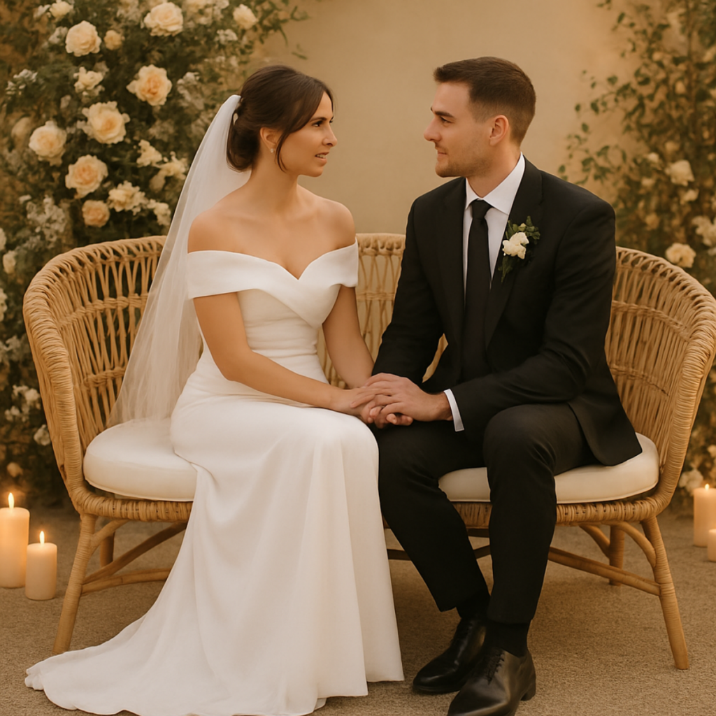 Location canapé en rotin - Agence LDMN - Caen